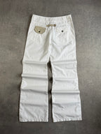 Vintage Armani White Wide-Leg trousers