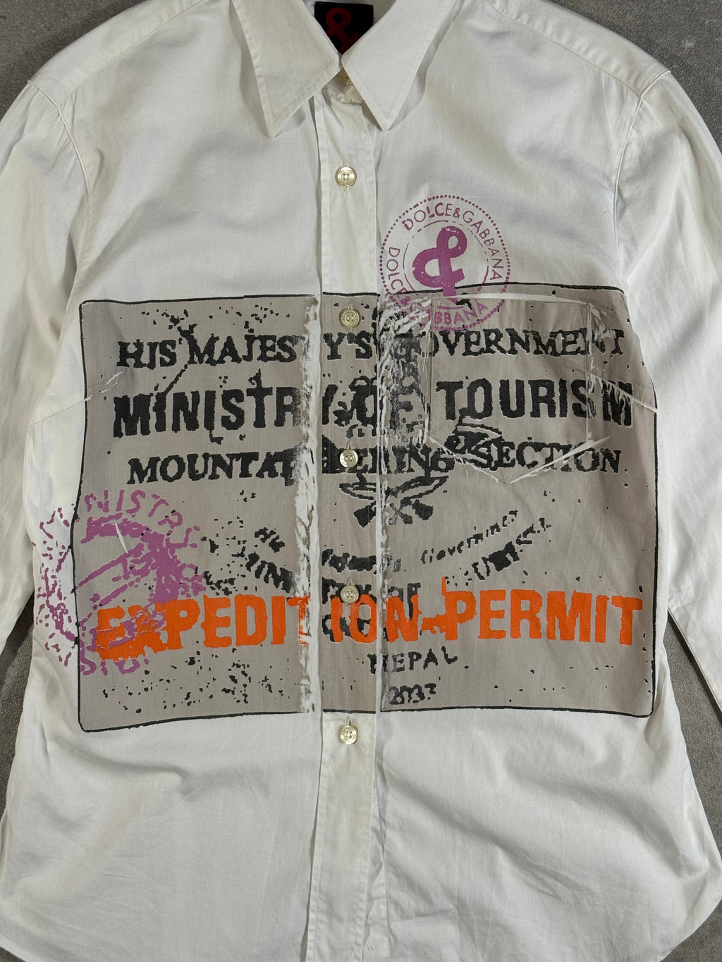 Vintage Rare Dolce & Gabbana Black Label White shirt