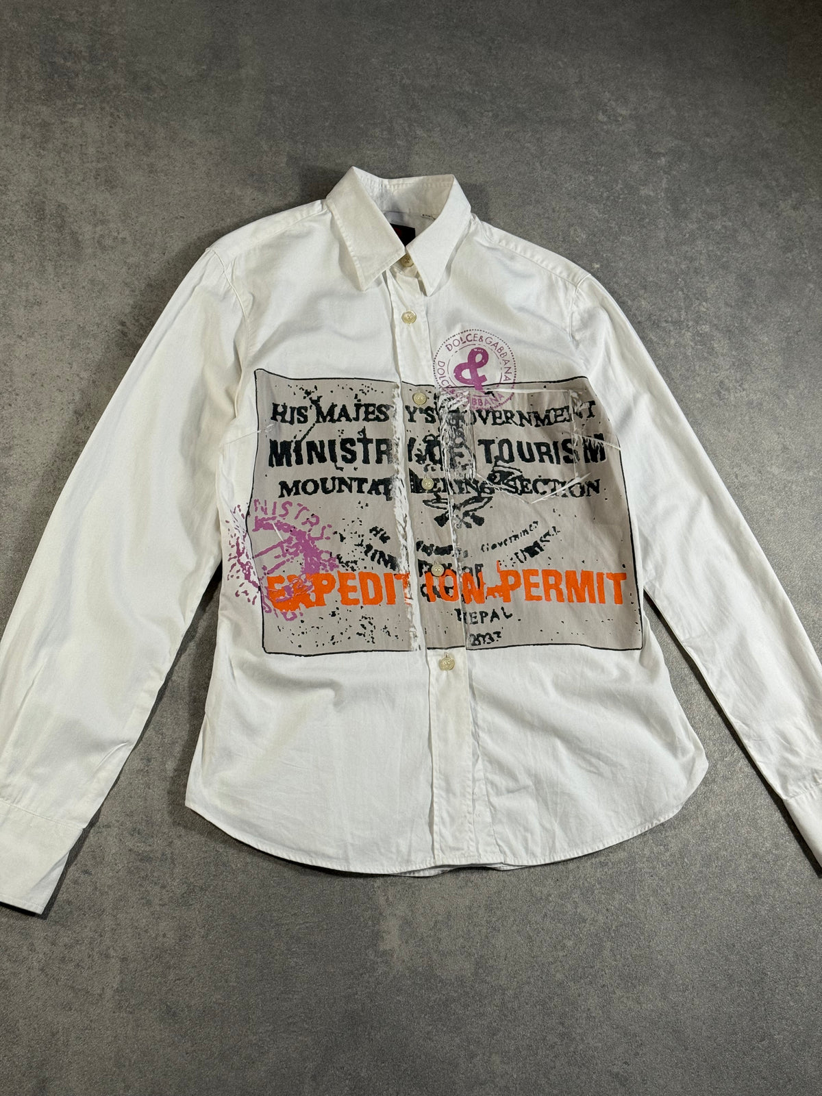 Vintage Rare Dolce & Gabbana Black Label White shirt
