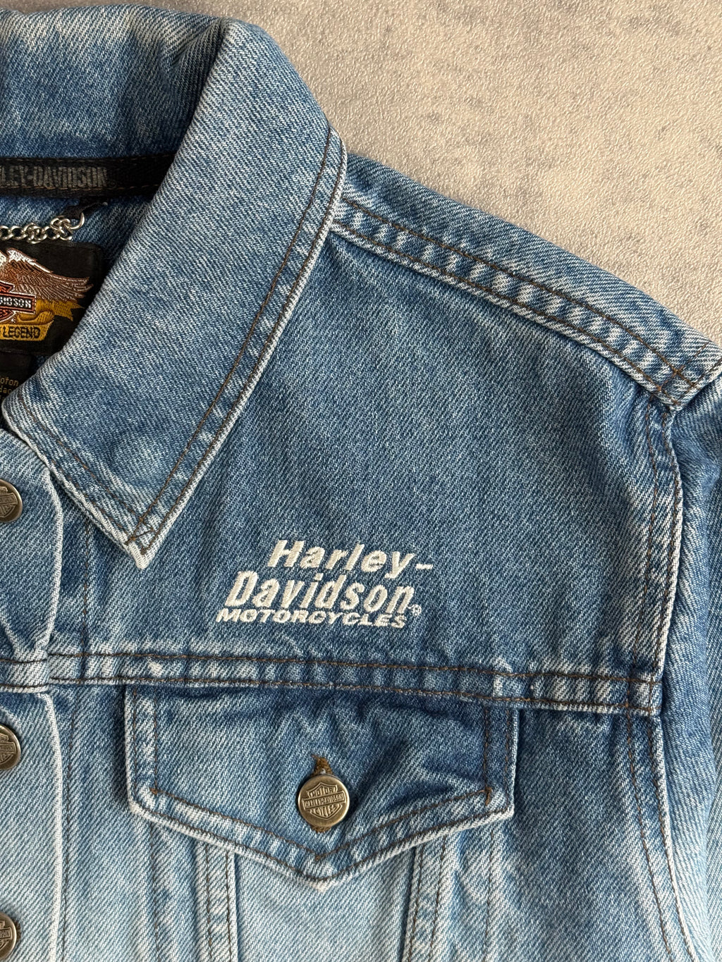 Vintage Harley Davidson Denim Jacket