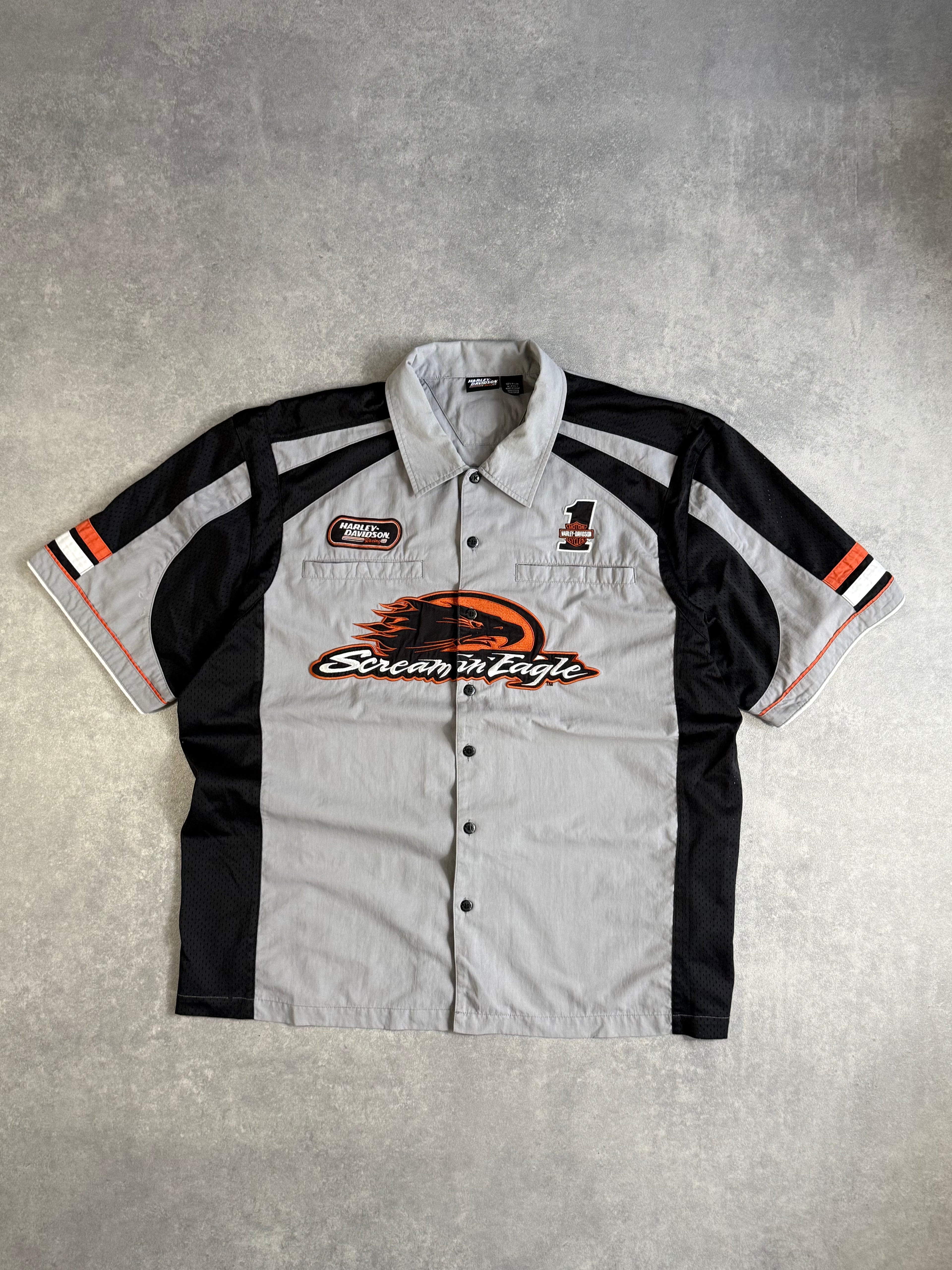 Vintage Harley Davidson Racing Screamin Eagle Shirt