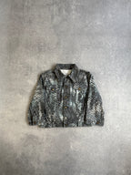 Vintage 1990's Roberto Cavalli Snakeskin Denim Jacket