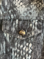 Vintage 1990's Roberto Cavalli Snakeskin Denim Jacket