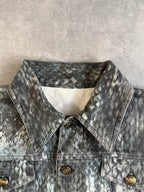 Vintage 1990's Roberto Cavalli Snakeskin Denim Jacket
