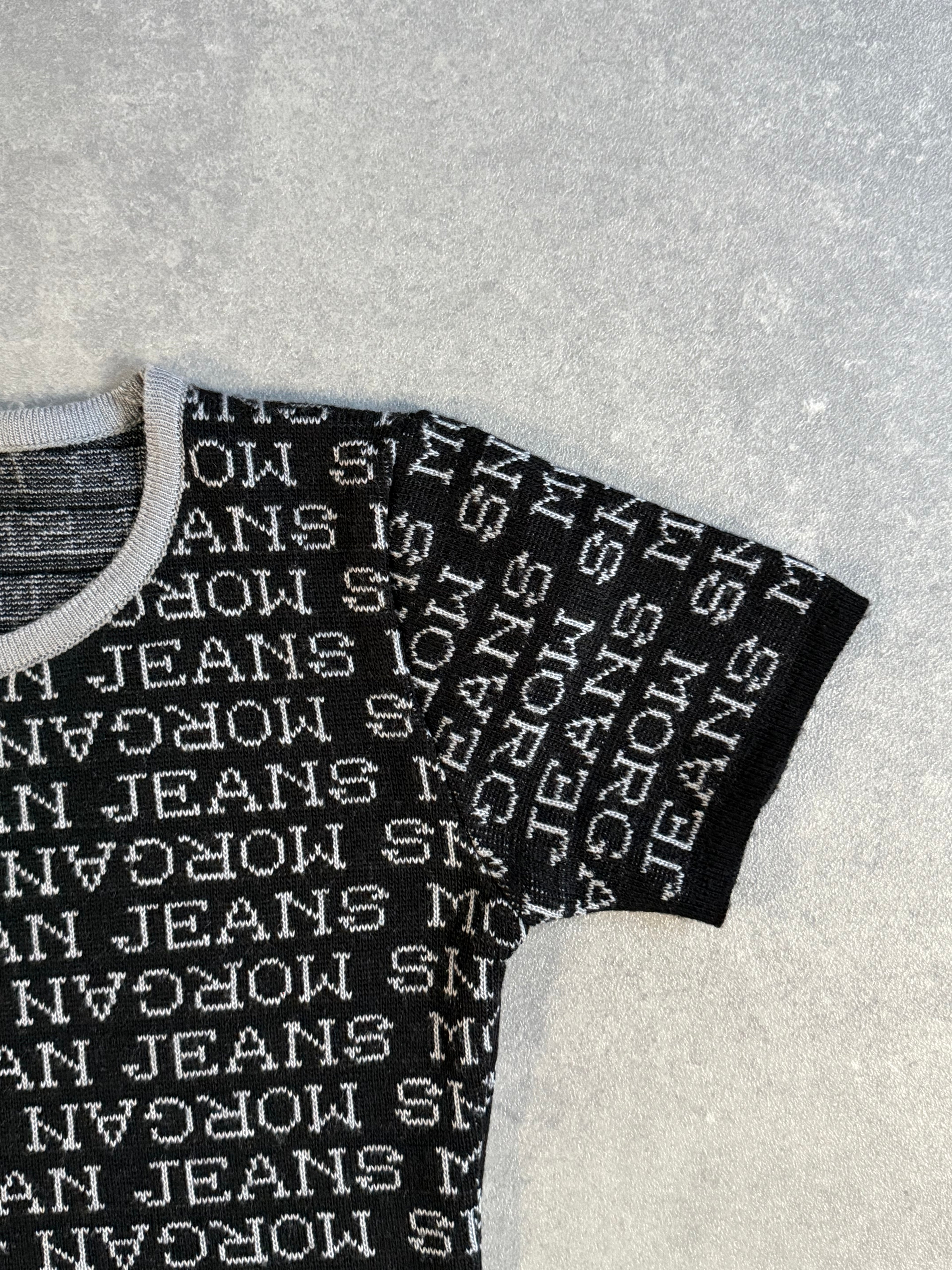 Vintage Knit Morgan Logo Print Top