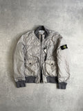 Stone Island 2012 Grey 30th Anni Garment Dyed Nylon Tela Quilted Jacket