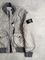 Stone Island 2012 Grey 30th Anni Garment Dyed Nylon Tela Quilted Jacket