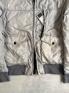 Stone Island 2012 Grey 30th Anni Garment Dyed Nylon Tela Quilted Jacket