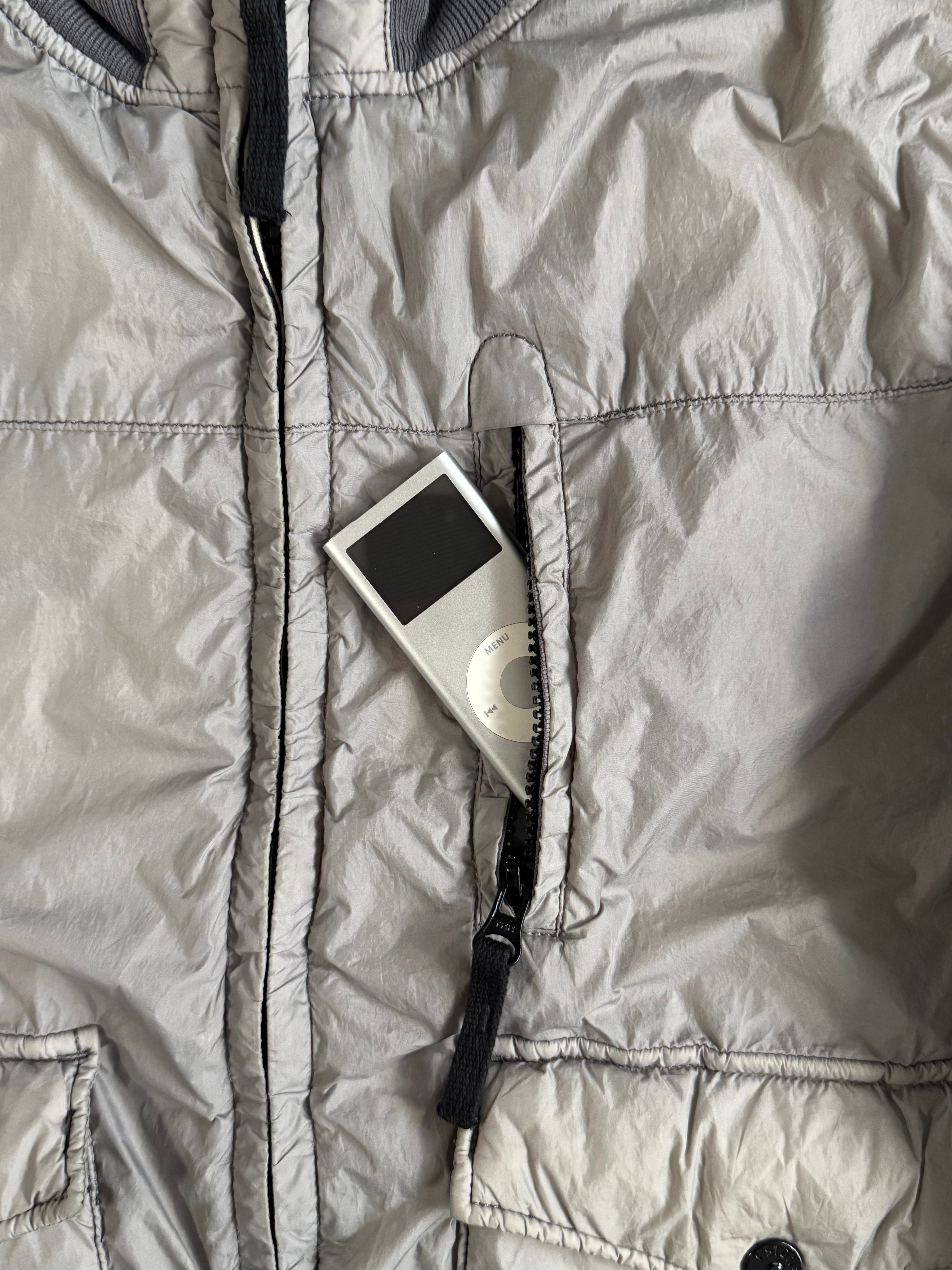 Stone Island 2012 Grey 30th Anni Garment Dyed Nylon Tela Quilted Jacket