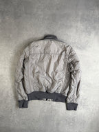 Stone Island 2012 Grey 30th Anni Garment Dyed Nylon Tela Quilted Jacket