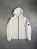 CP Company Heavy White Knit Fleece Hoodie