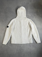 CP Company Heavy White Knit Fleece Hoodie