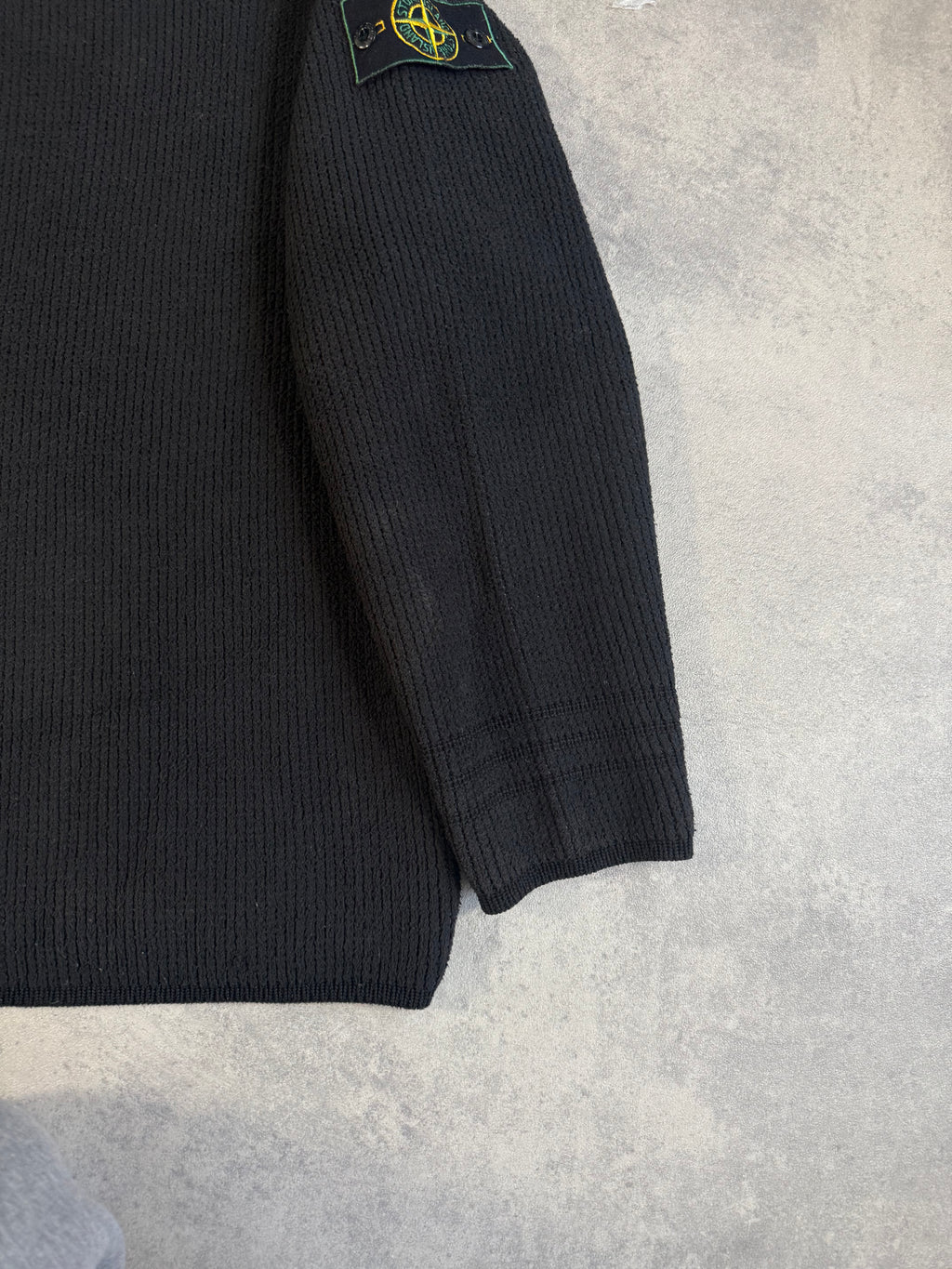 AW99 Black Stone Island Roll Neck Knit