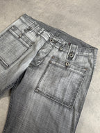 Diesel Grey Denim Baggy Straight Faded Jeans