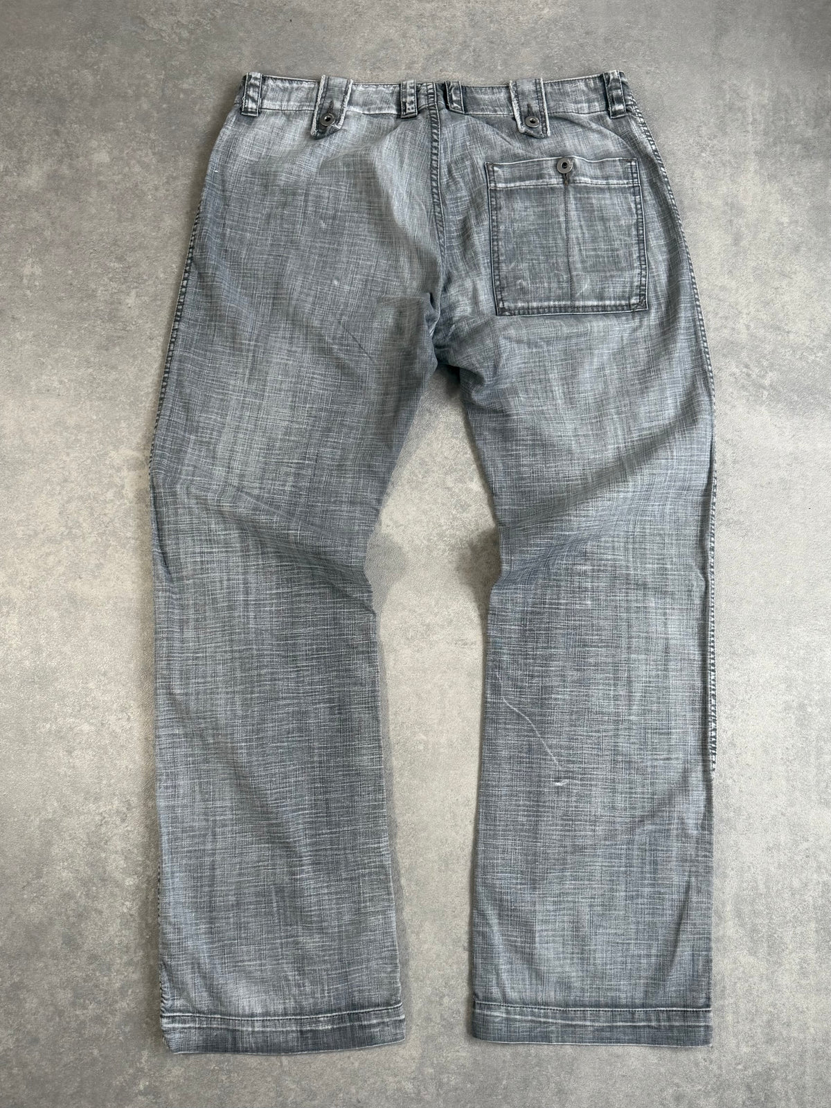 Diesel Grey Denim Baggy Straight Faded Jeans