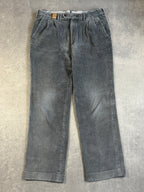 90s Burberrys Corduroy Pleated Baggy Straight Trousers