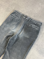 90s Burberrys Corduroy Pleated Baggy Straight Trousers