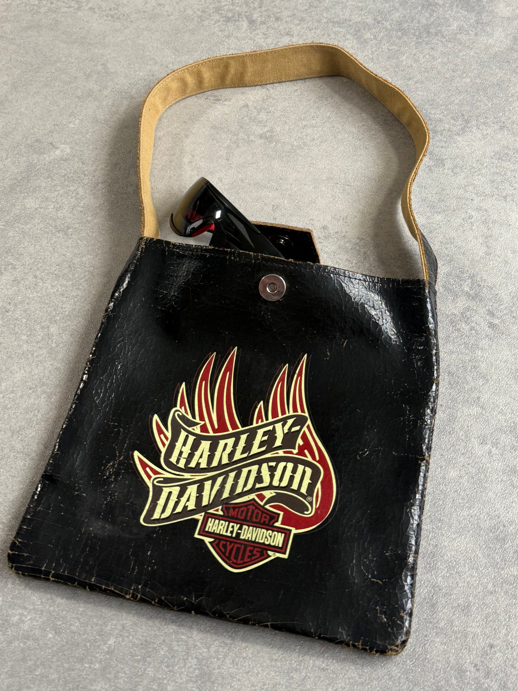 Vintage Harley Davidson Leather Tote