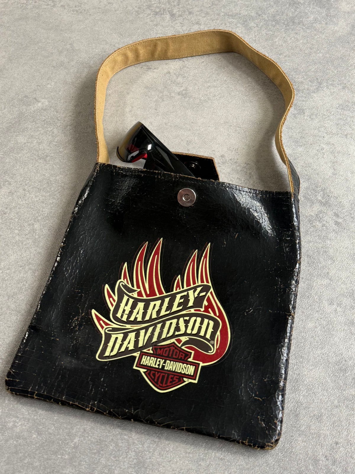Vintage Harley Davidson Leather Tote