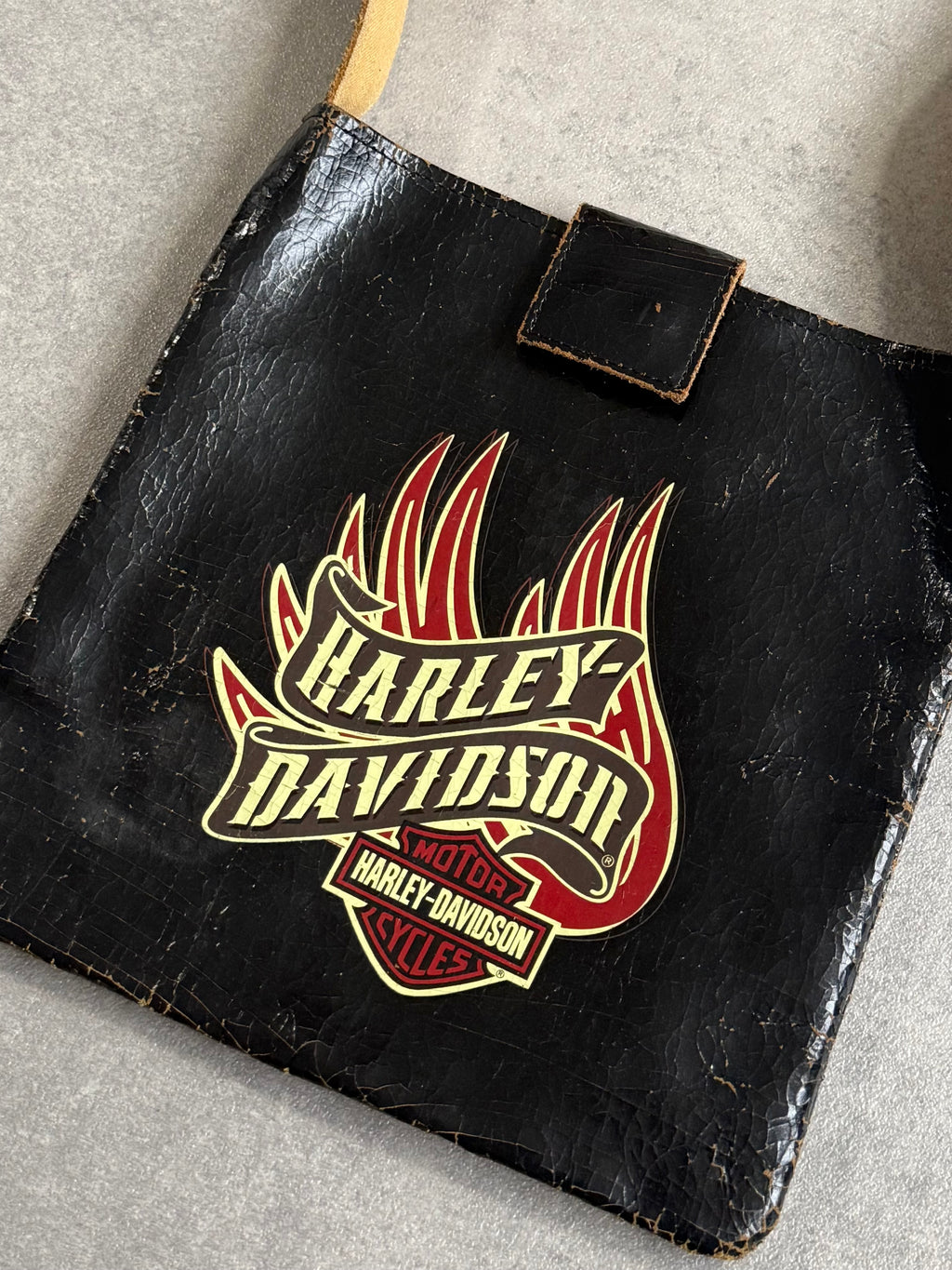 Vintage Harley Davidson Leather Tote