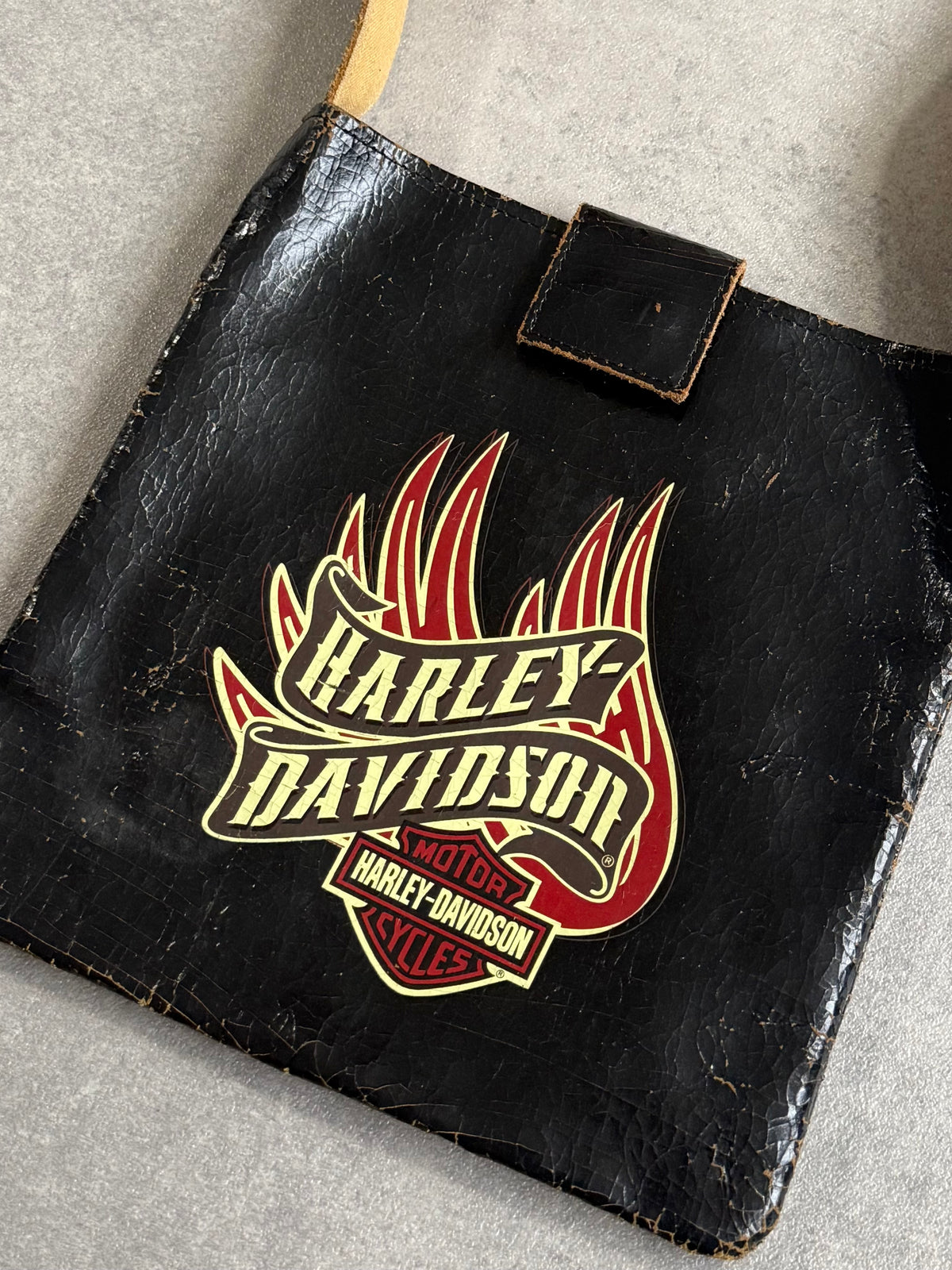 Vintage Harley Davidson Leather Tote