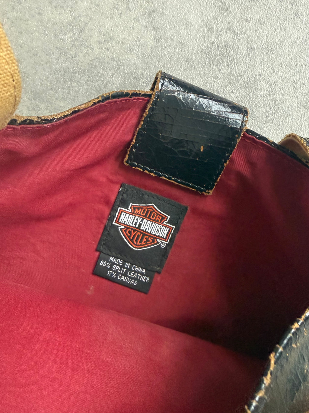 Vintage Harley Davidson Leather Tote