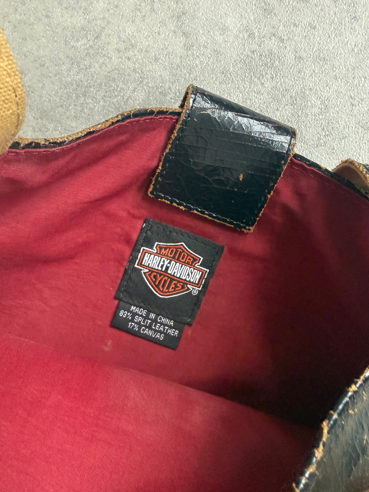 Vintage Harley Davidson Leather Tote