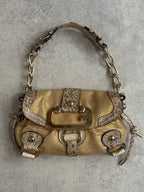 Rare Vintage Guess Gold Python Handbag