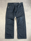 Vintage Diesel Back Buckle Baggy Raw Colour Denim Jeans