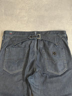 Vintage Diesel Back Buckle Baggy Raw Colour Denim Jeans