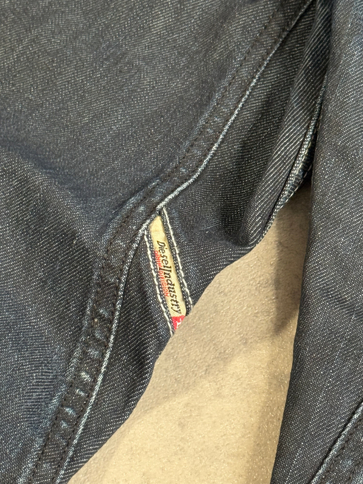 Vintage Diesel Back Buckle Baggy Raw Colour Denim Jeans