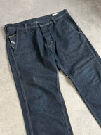 Vintage Diesel Back Buckle Baggy Raw Colour Denim Jeans