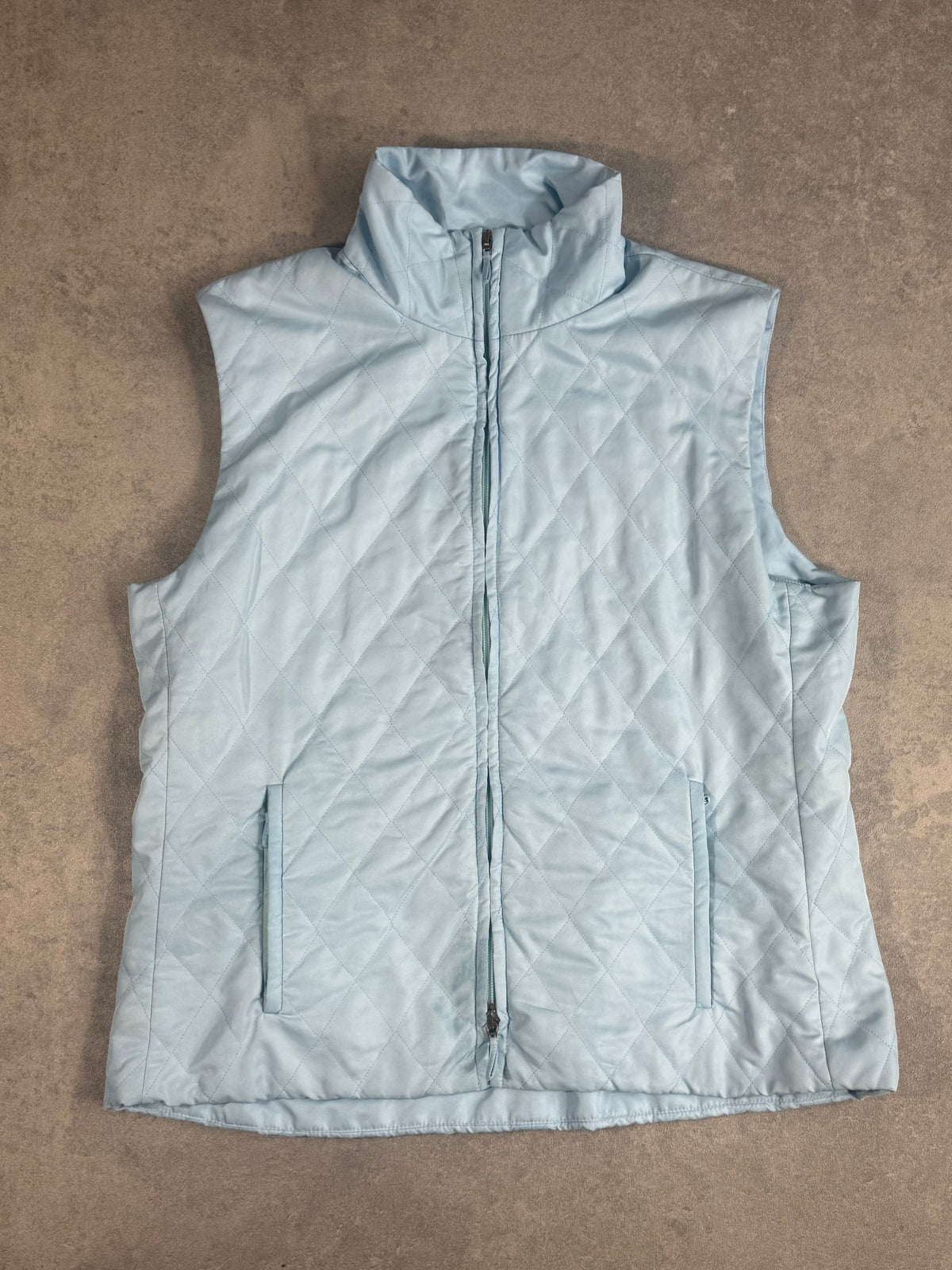 Vintage Burberry Blue Quilted Gilet