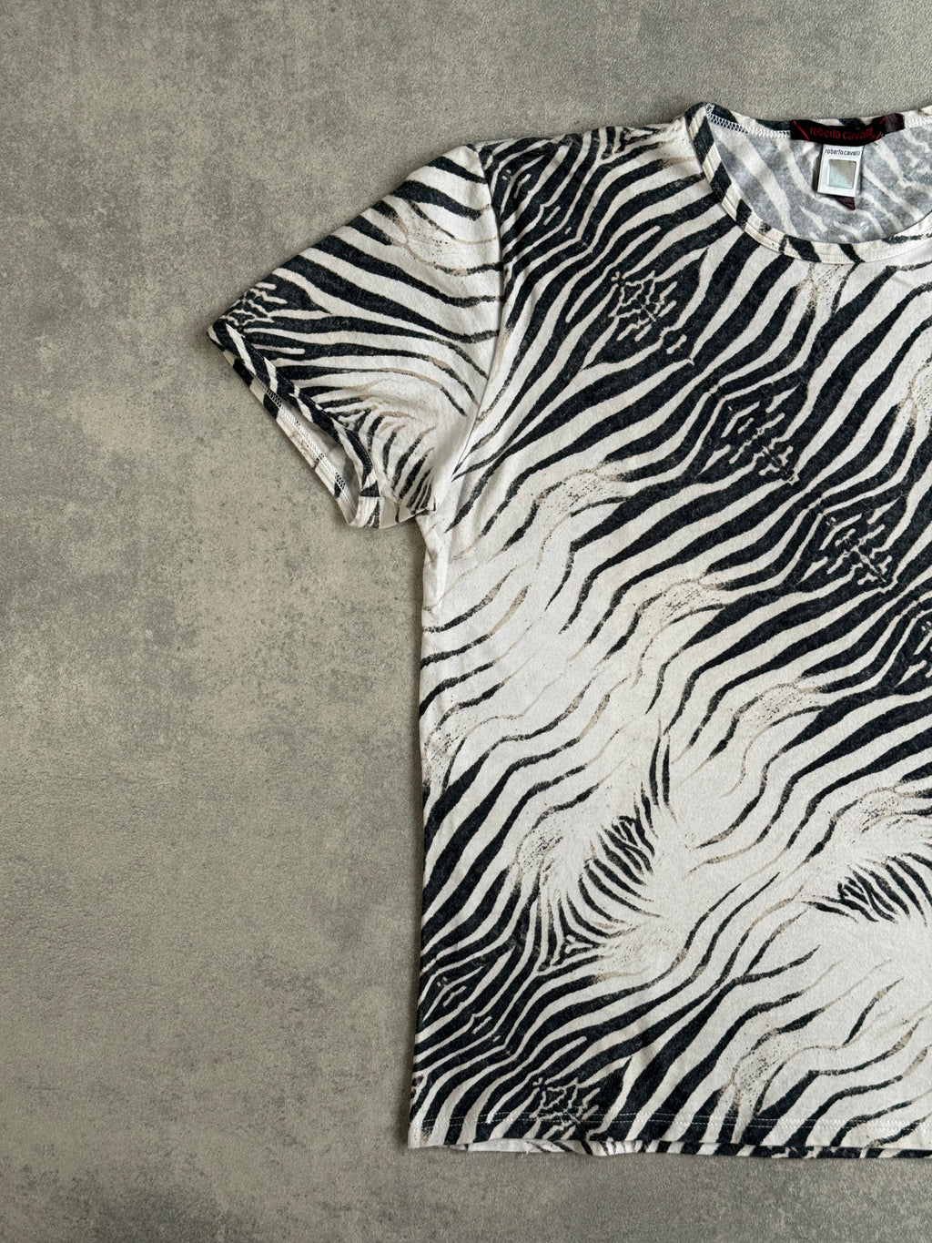 Vintage Roberto Cavalli Zebra Print T-Shirt