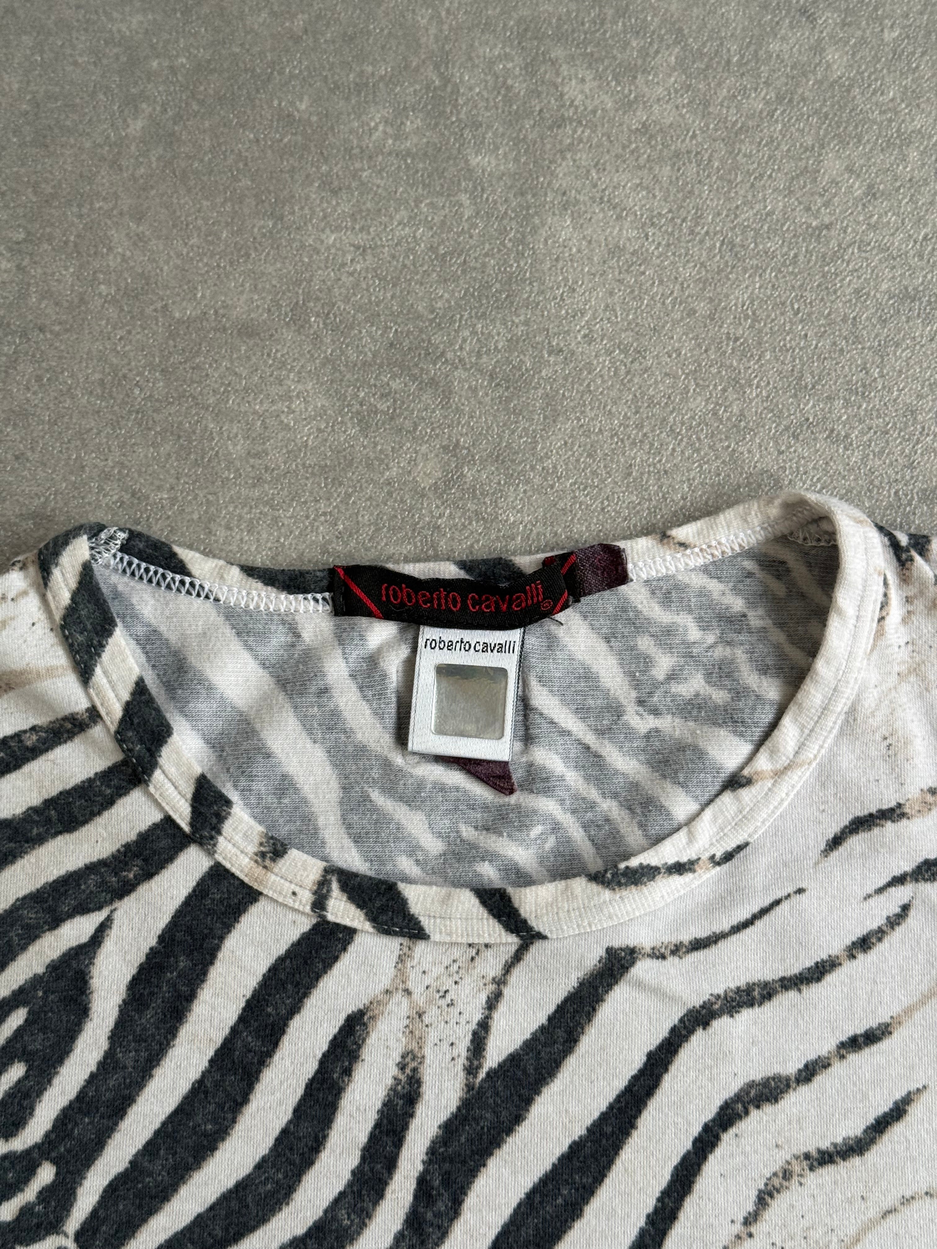 Vintage Roberto Cavalli Zebra Print T-Shirt