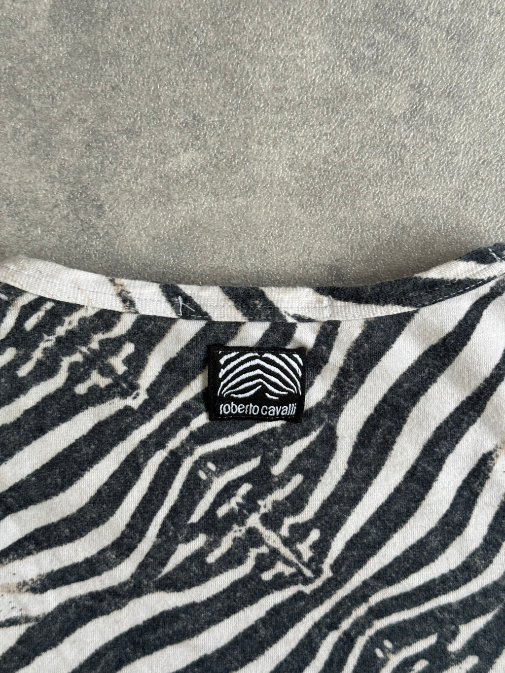 Vintage Roberto Cavalli Zebra Print T-Shirt