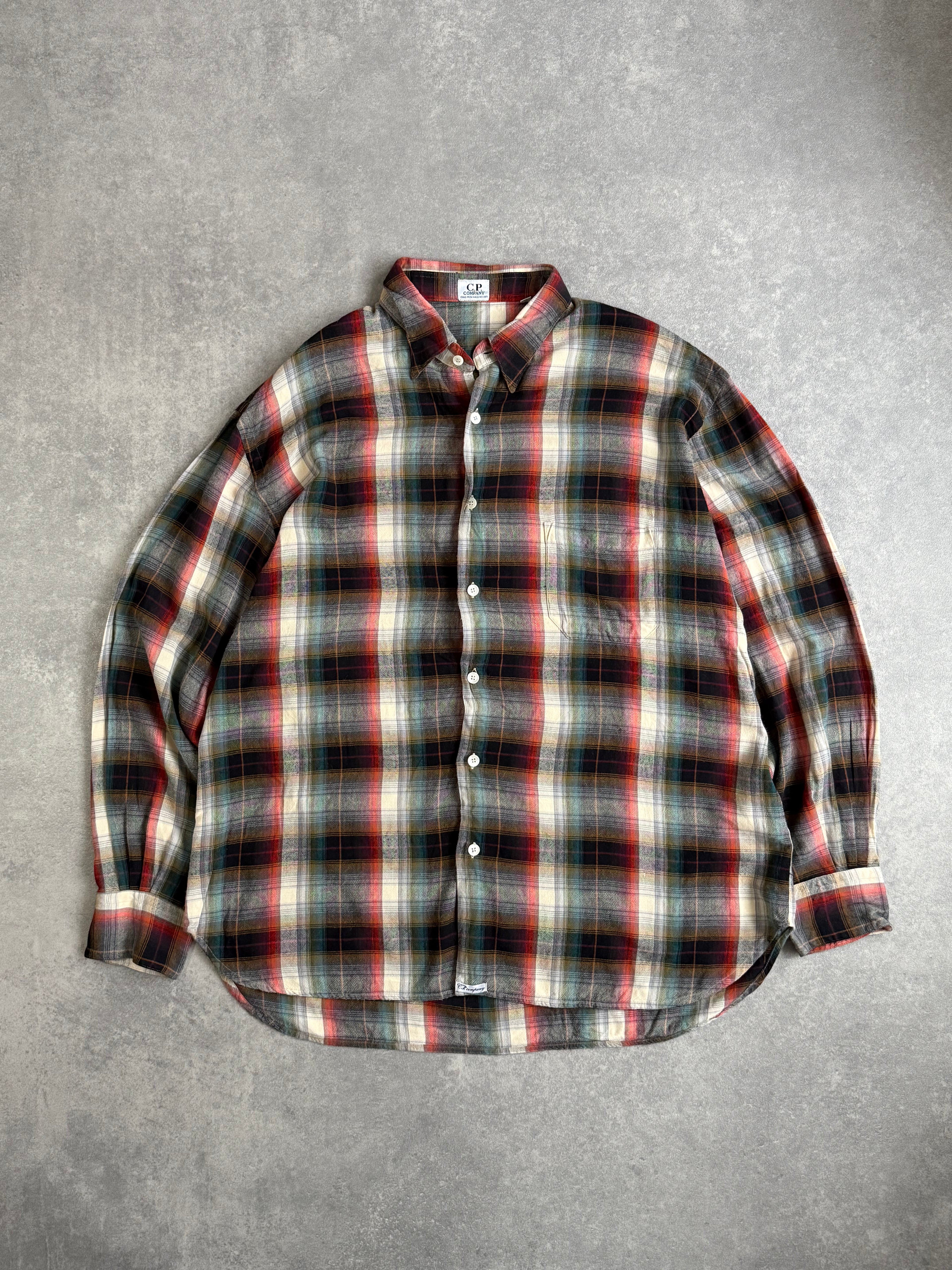 Vintage 1980s CP Company Ideas by Massimo Osti Plaid Flannel Shirt