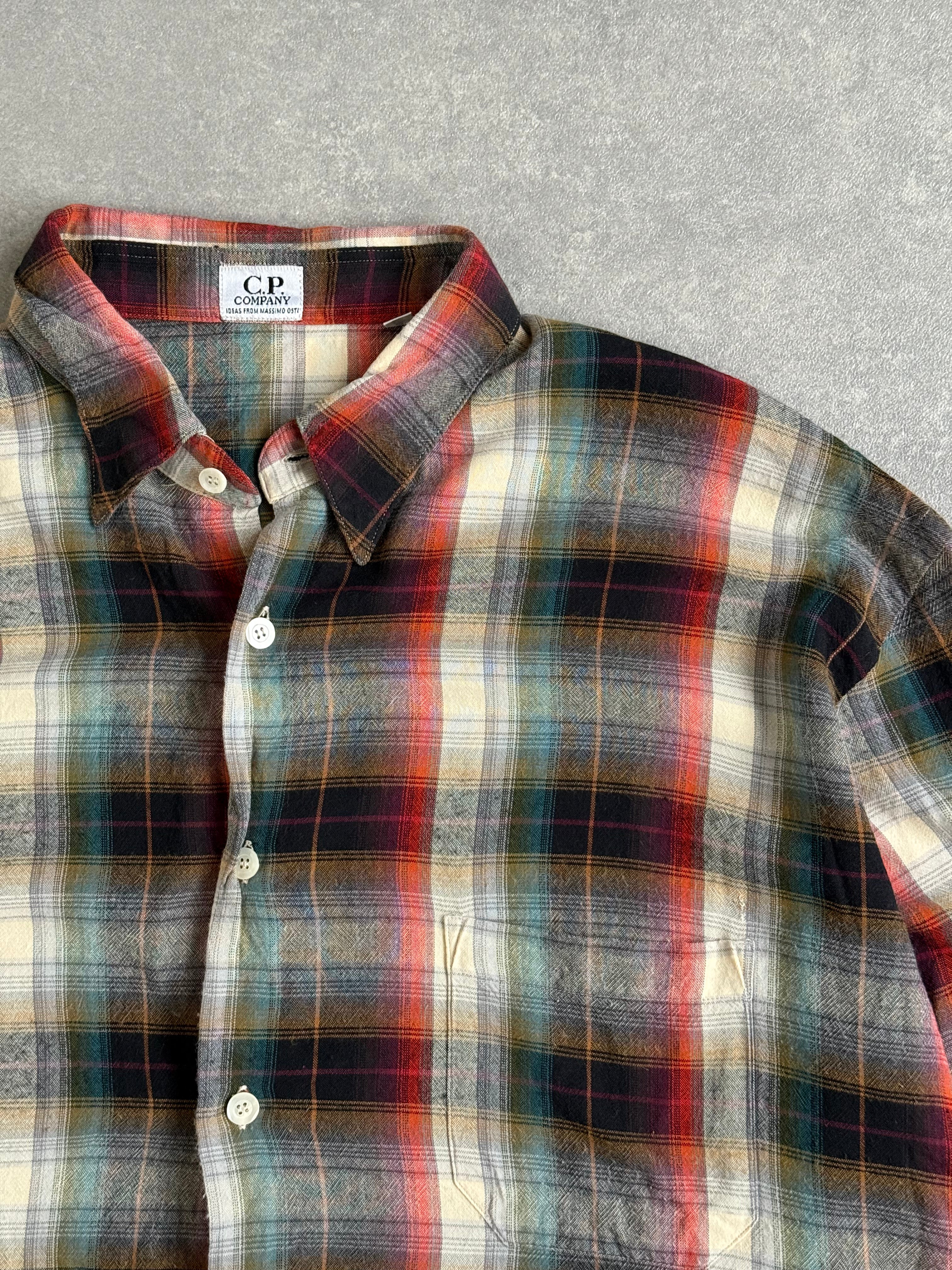 Vintage 1980s CP Company Ideas by Massimo Osti Plaid Flannel Shirt