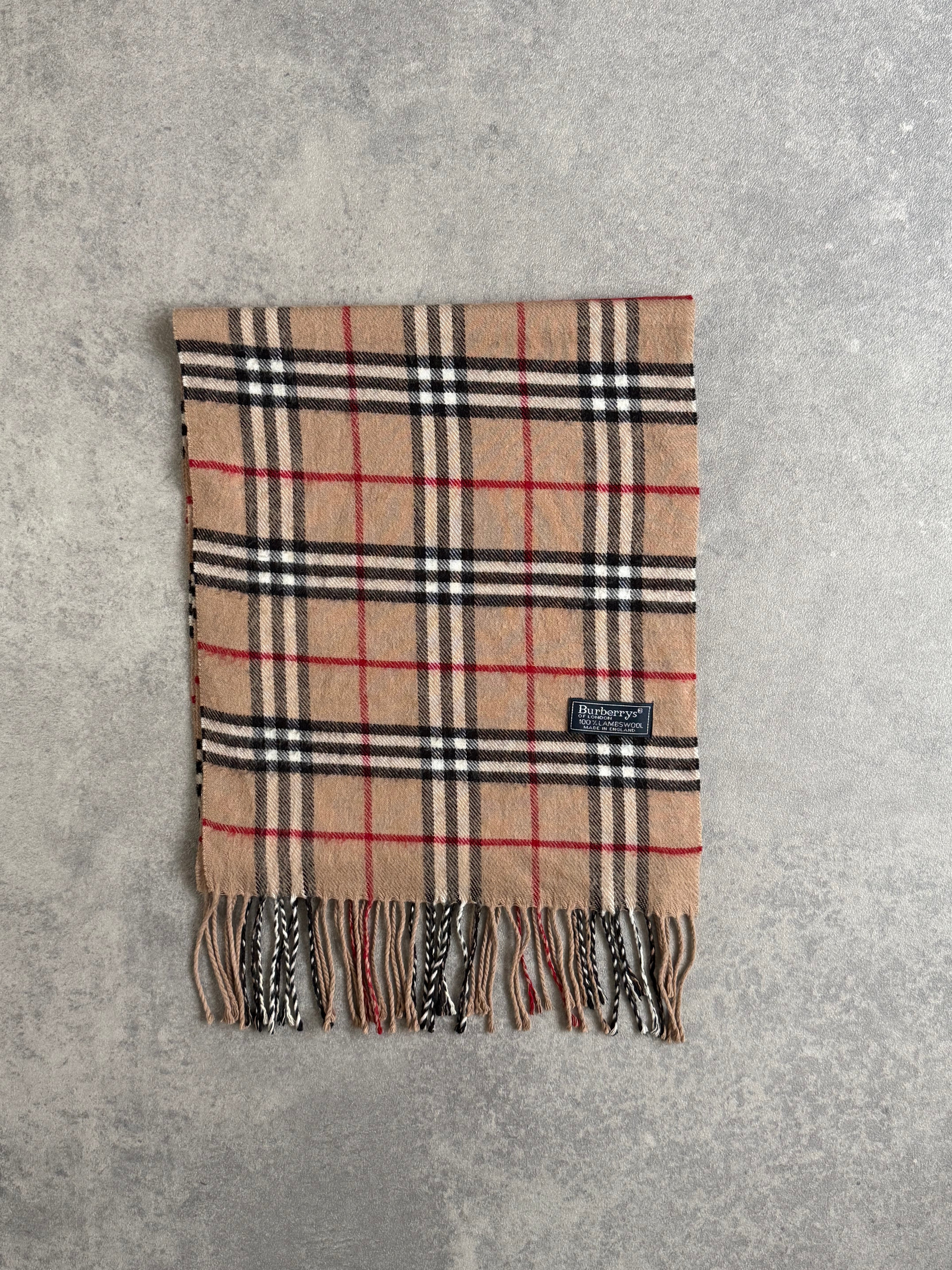 Vintage 90s Burberrys Beige Scarf