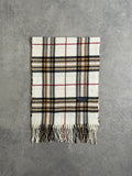 Vintage 90s Burberrys White Scarf