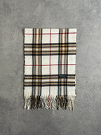 Vintage 90s Burberrys White Scarf