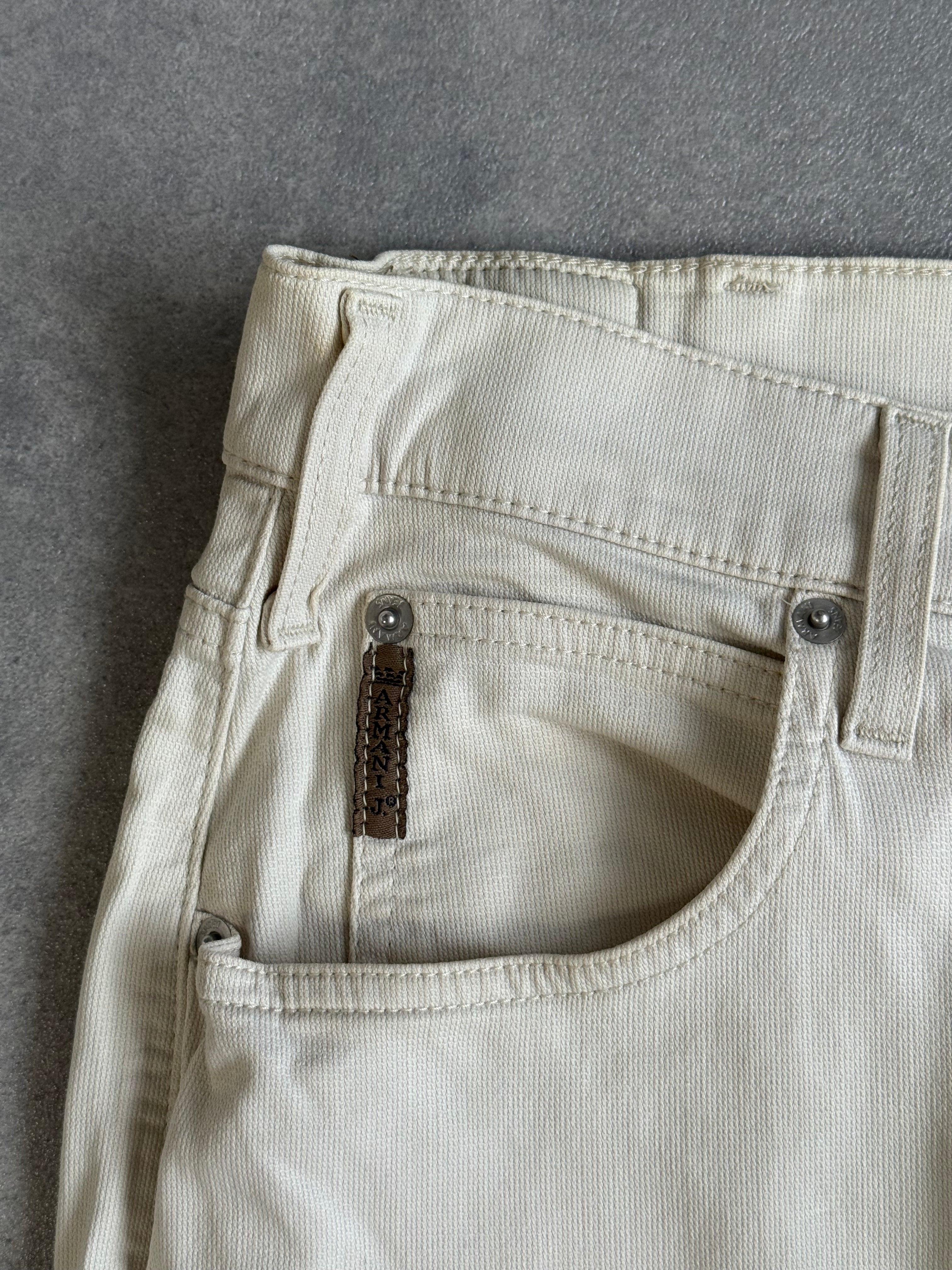 Vintage Armani Jeans Ecru Trousers