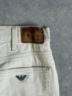 Vintage Armani Jeans Ecru Trousers