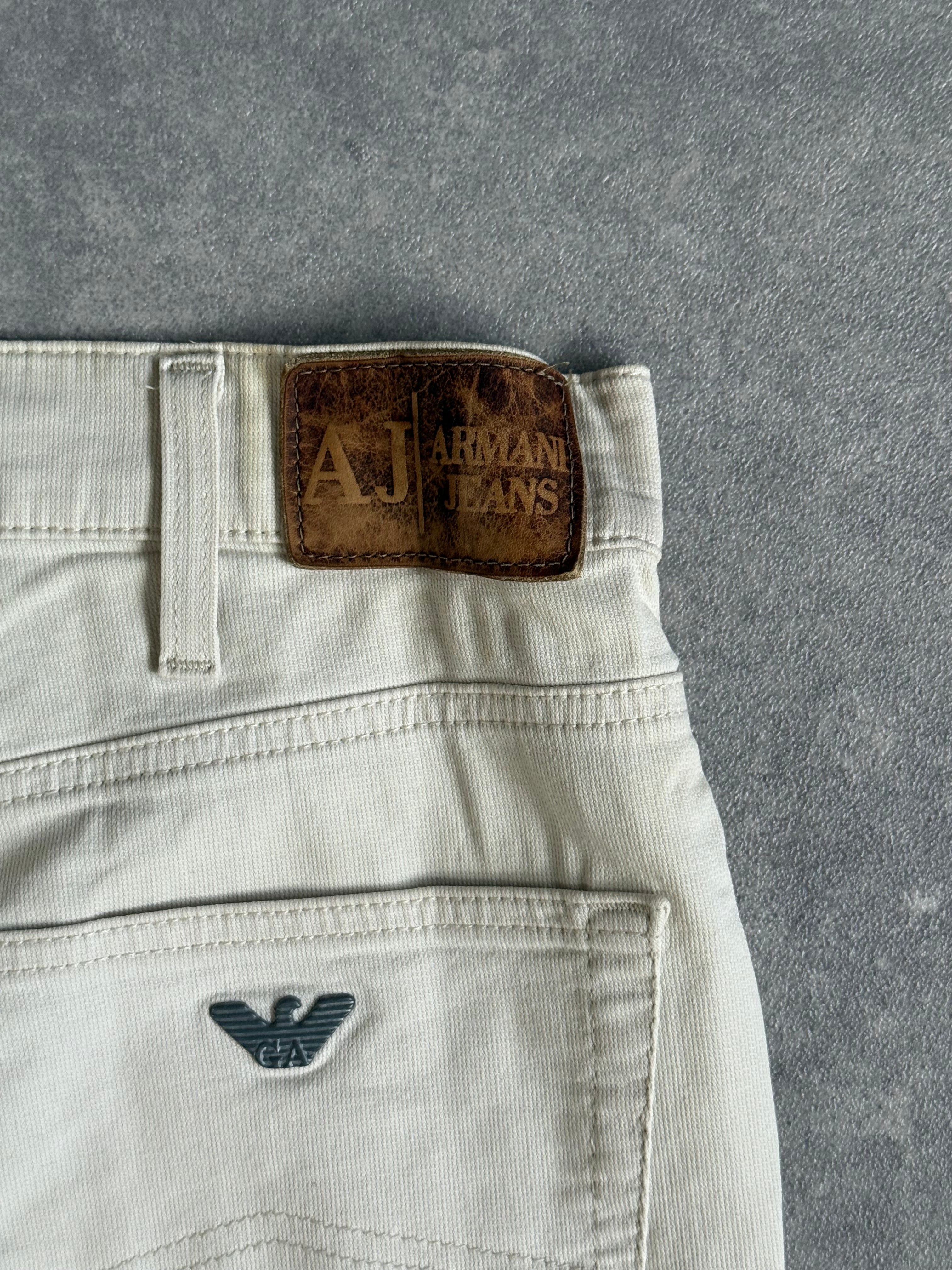 Vintage Armani Jeans Ecru Trousers
