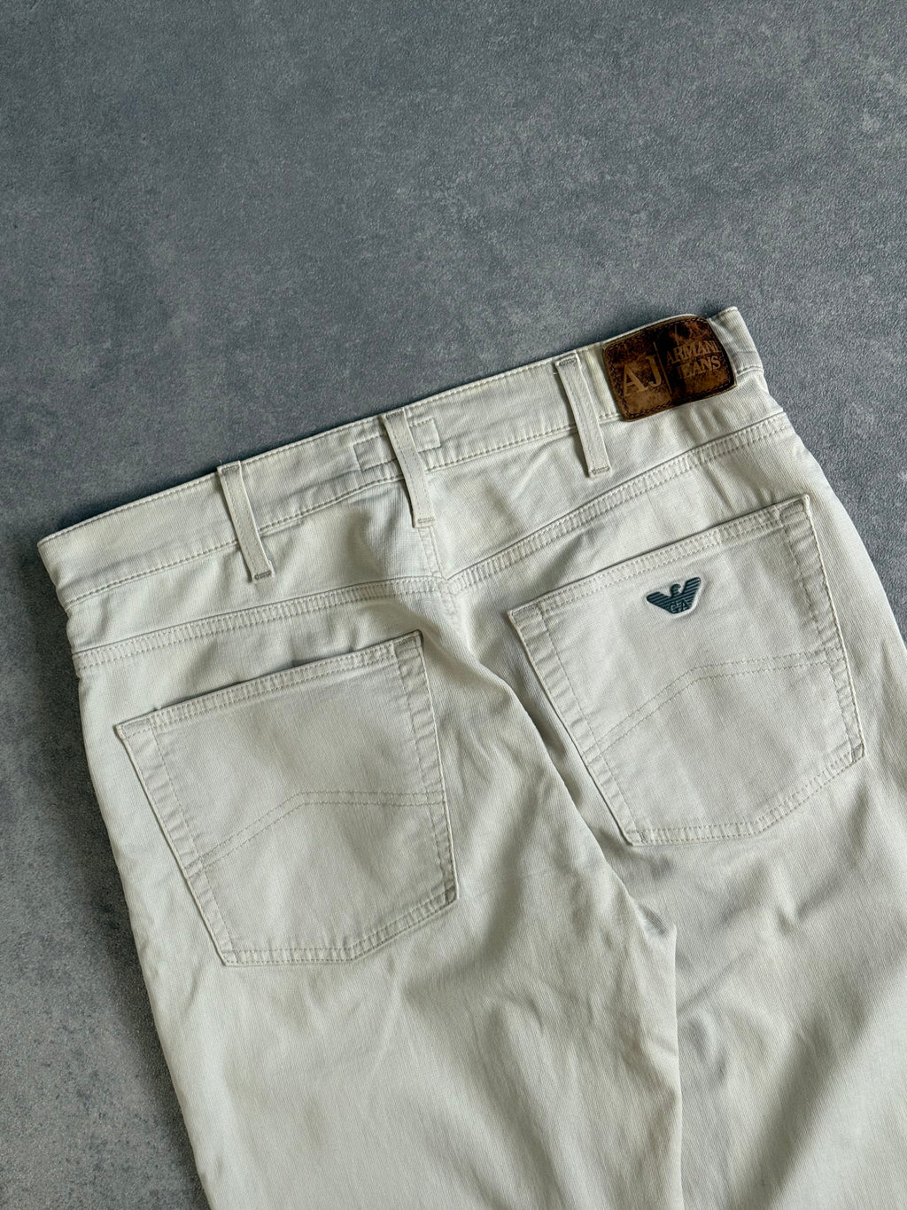 Vintage Armani Jeans Ecru Trousers