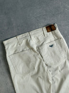 Vintage Armani Jeans Ecru Trousers