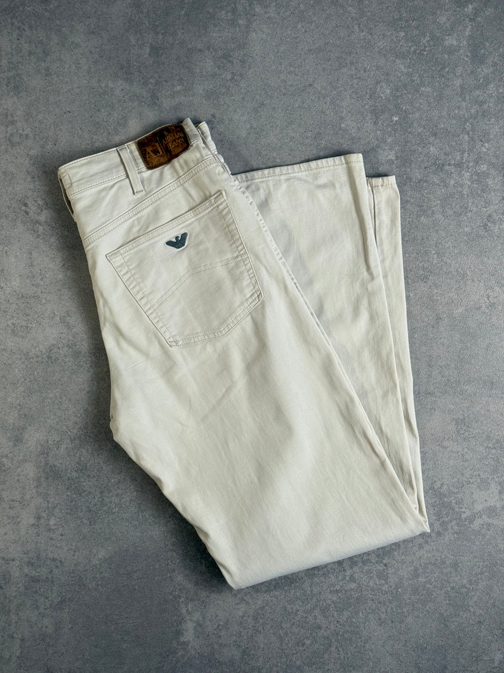 Vintage Armani Jeans Ecru Trousers