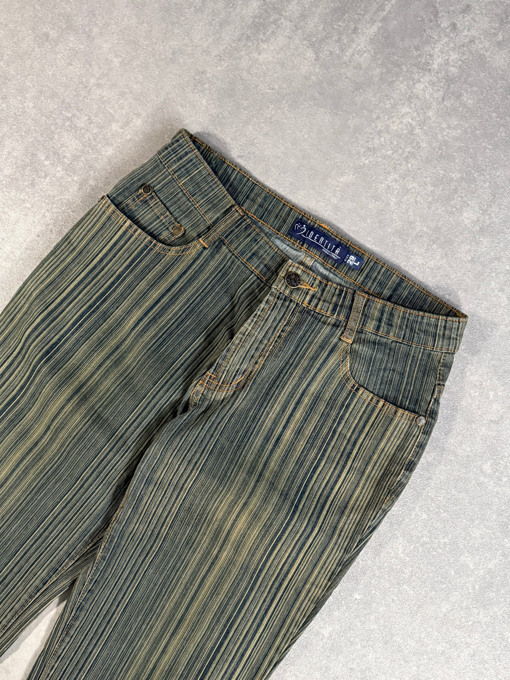 Vintage Y2K Striped Denim Jeans