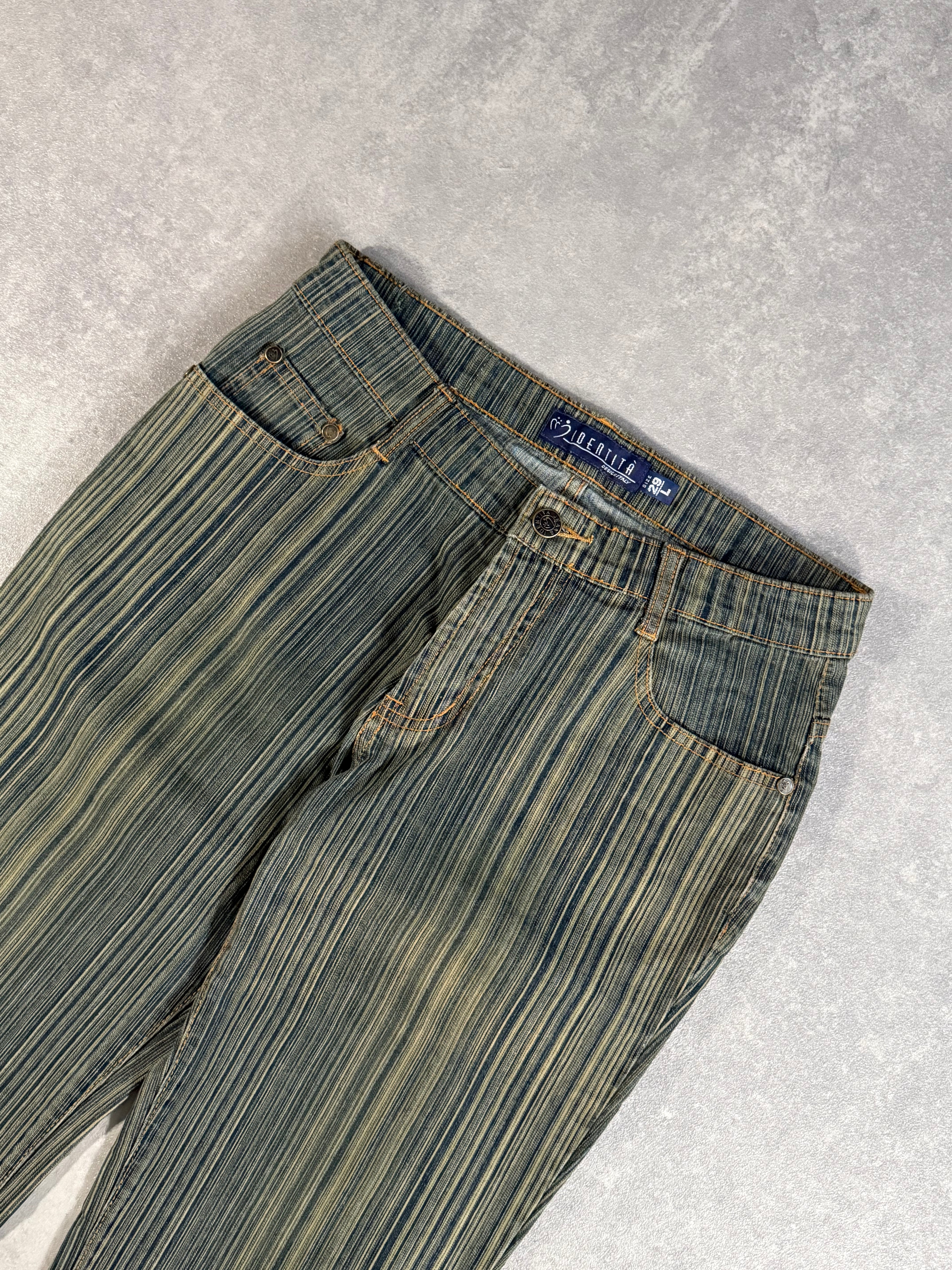 Vintage Y2K Striped Denim Jeans