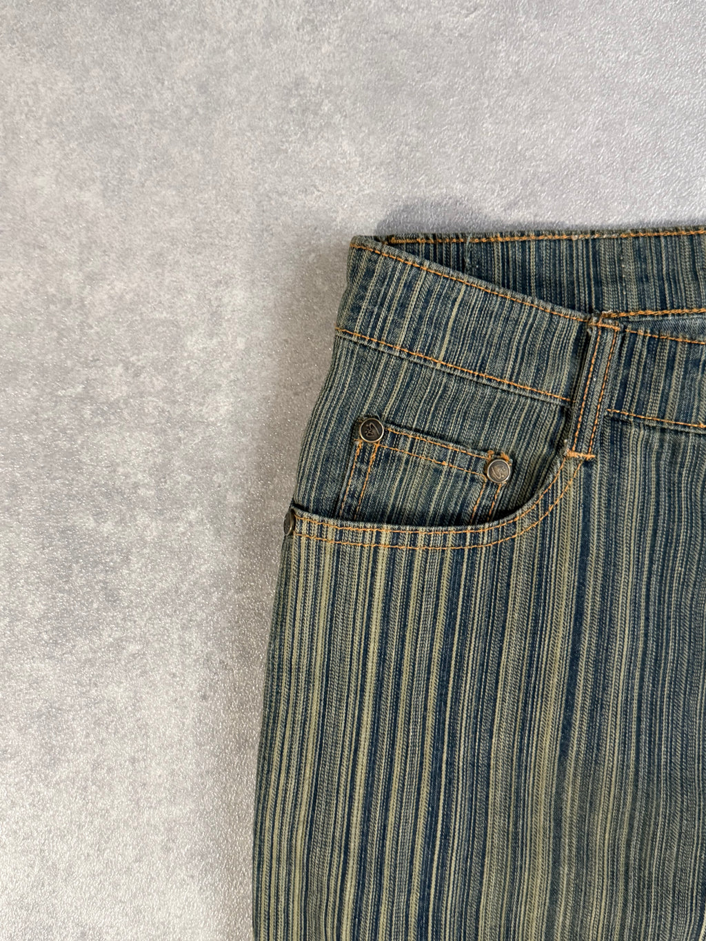 Vintage Y2K Striped Denim Jeans